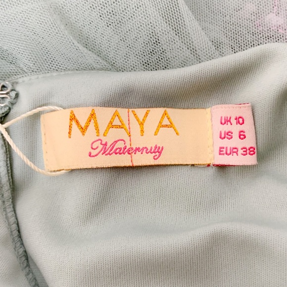 🚫Sold🚫 ASOS Maya Maternity NWT Green Tulle Dress - Picture 7 of 8